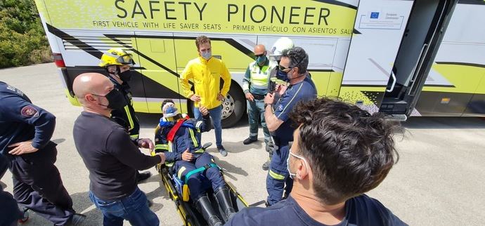 E-Rescue con Palma de Mallorca en el rescate en accidentes de autobuses