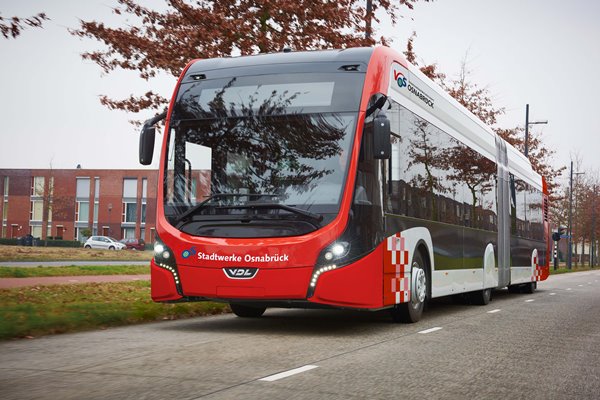 Un autobús de VDL, de pruebas en Osnabrück.