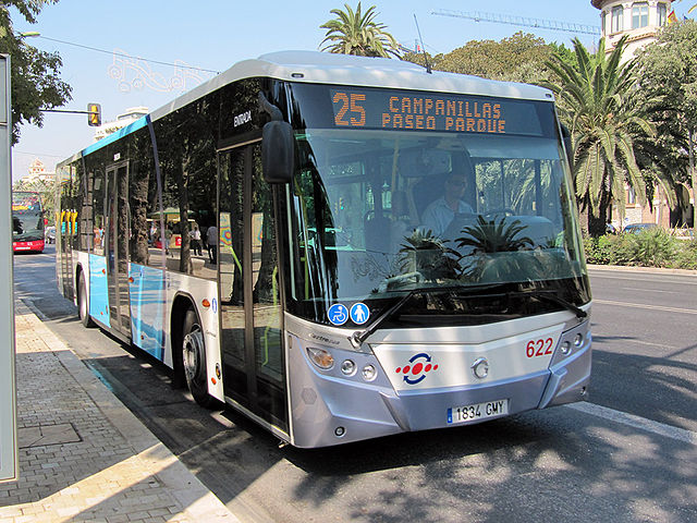 Un autobús de la EMT de Málga.