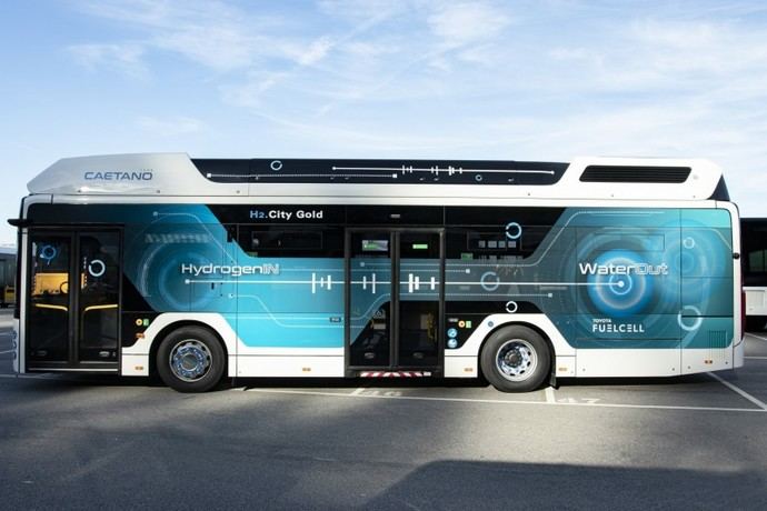 Autobuses de pila de combustible de Caetano para Alemania