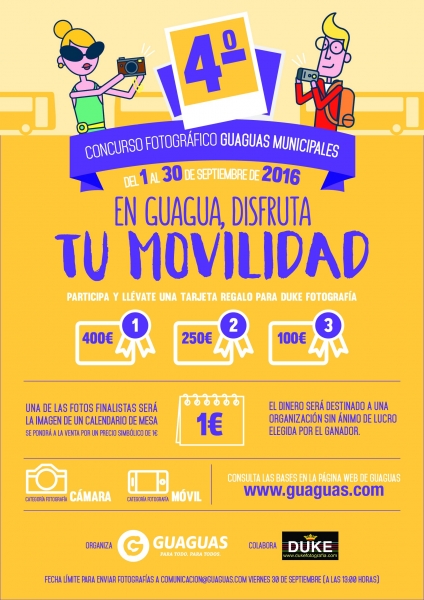 Guaguas realiza su cuarto concurso fotográfico con motivo de la Semana de la Movilidad