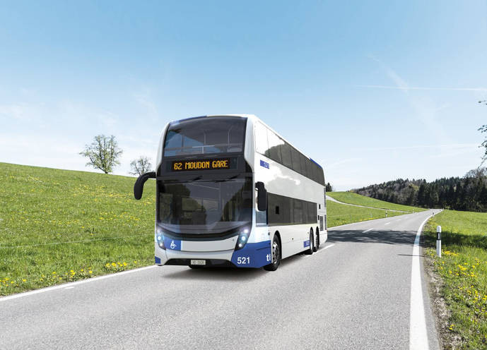 Uno de los Enviro500 de doble piso que recibirá Lausana.