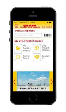 La nueva aplicación de DHL.