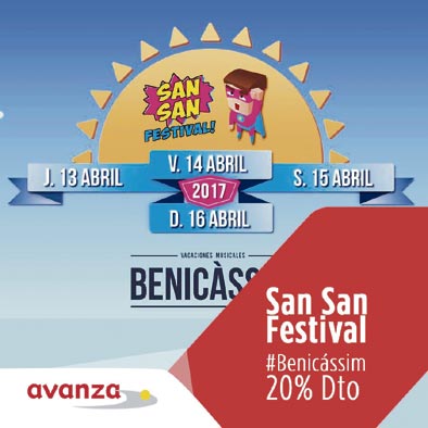 Avanza ofrece descuentos del 20% para ir al San San festival