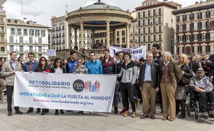 Momento del acto de inauguración del reto solidario.