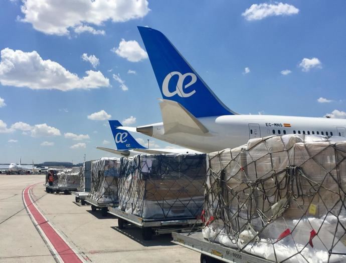 Air Europa aumentó de más del 78% su volumen de carga transportado