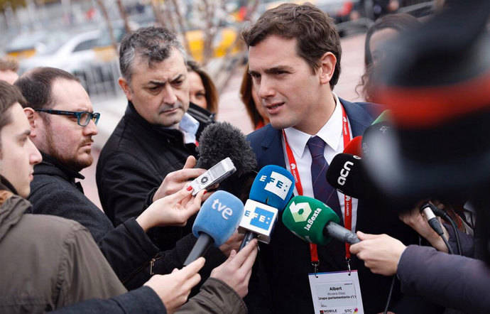 Albert Rivera, tras la reunión con Antoni Cañete.