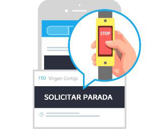 Un botón para avisar al conductor cuando un viajero espera en parada