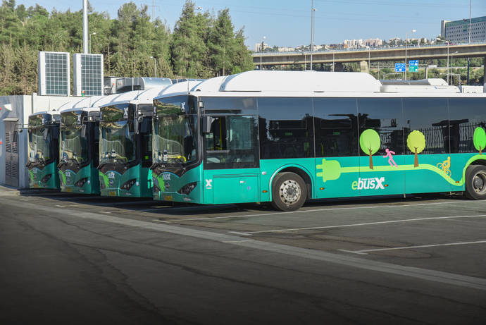 Nueva flota de buses eléctricos BYD entra en servicio en Jerusalén