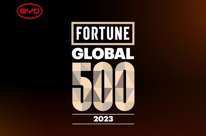BYD asciende al nº 212 de empresas en la lista Fortune Global 500 de 2023