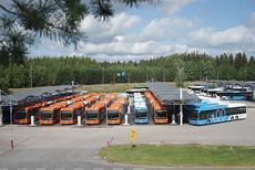 Los nuevos buses de BYD en Helsinki.