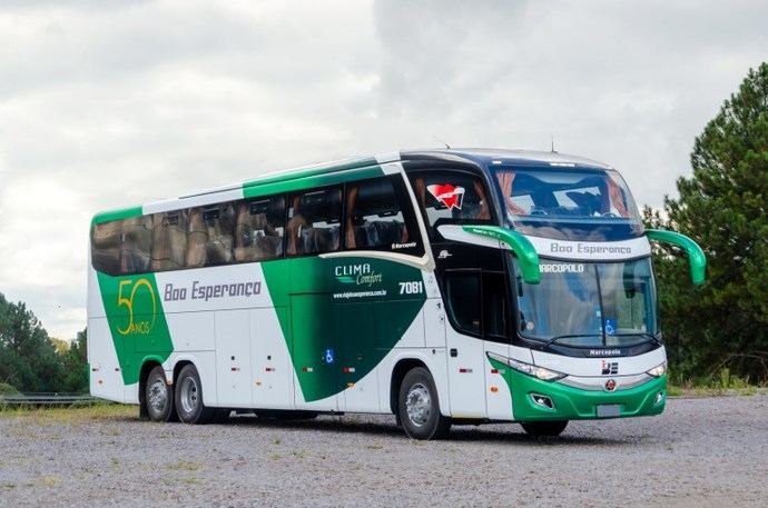 Marcopolo entrega 16 autobuses a Boa Esperanca, desde Brasil