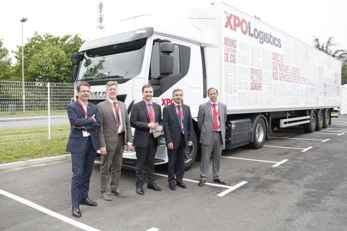 Uno de los vehículos Stralis adquiridos por XPO Logistics