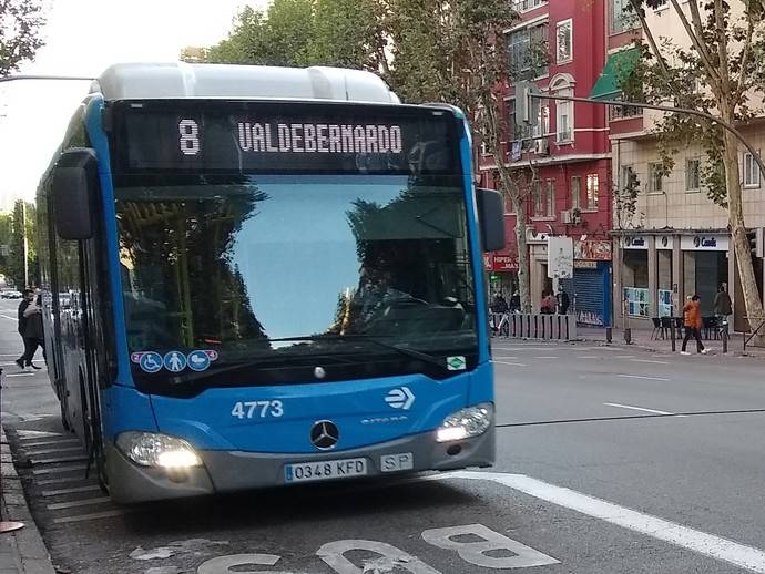 Un autobús de la EMT de Madrid.