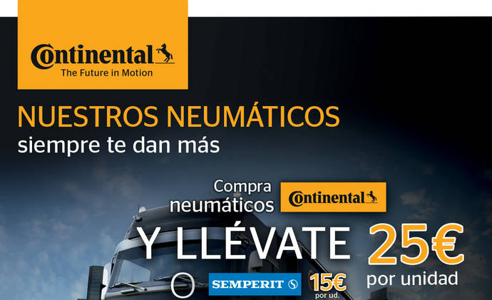 Continental bonifica la compra de neumáticos