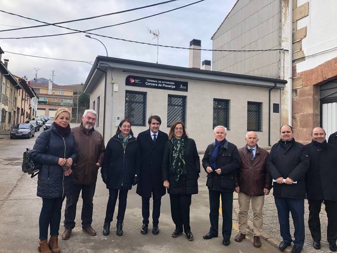 Presentación de la terminal de autobuses de Cervera de Pisuerga.