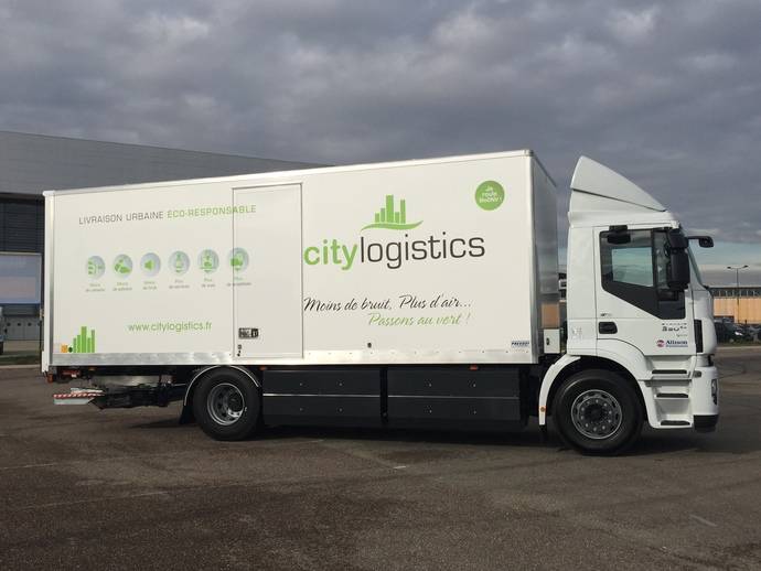 Uno de los camiones de City Logistics.