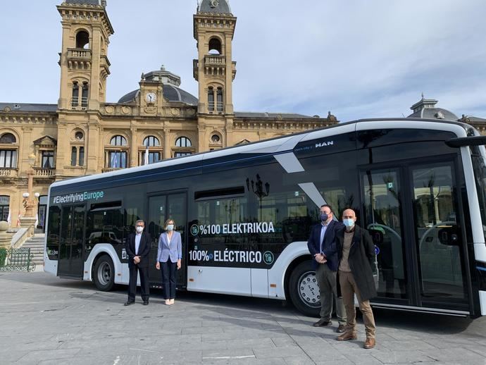 Dbus prueba en San Sebastián el autobús 100% eléctrico de MAN 