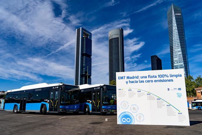 EMT Madrid completa su flota de autobuses de gas natural comprimido