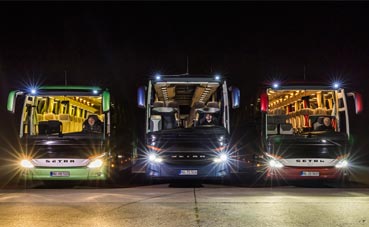 Los buses Mercedes incorporan leds que alcanzan 150 metros