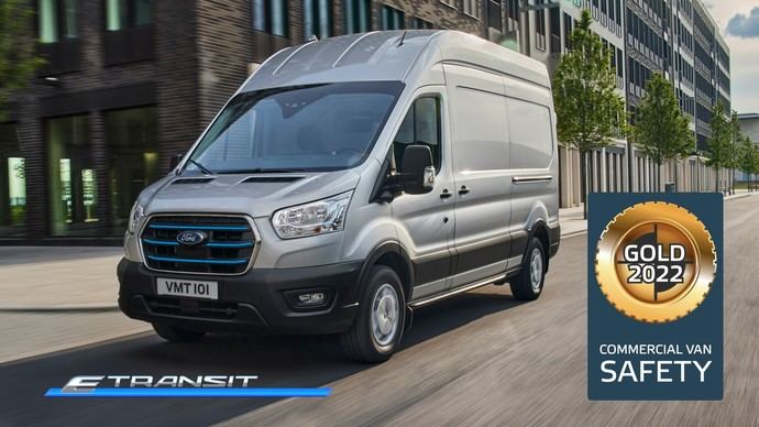 La Ford E-Transit totalmente eléctrica recibe la medalla de oro Euro NCAP