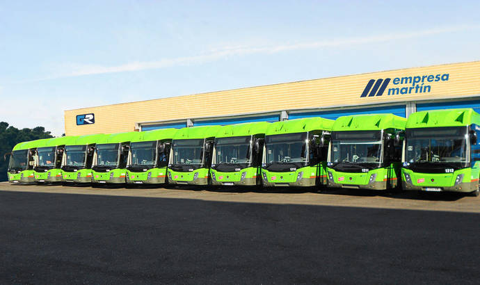 Los nuevos autobuses de Empresa Martín.