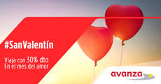 Imagen promocional de la campaña de Avanza por San Valentín