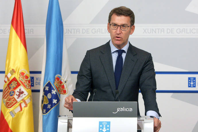 Alberto Núñez Feijóo, presidente de la Xunta de Galicia.