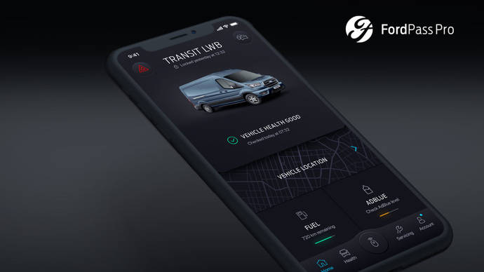 FordPass Pro permitie gestionar hasta cinco vehículos Ford desde una sola pantalla. 