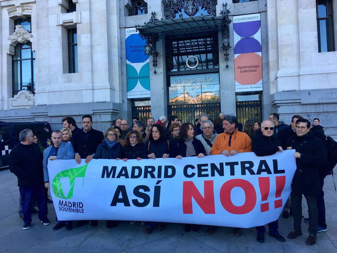 Los concentrados contra Madrid Central.