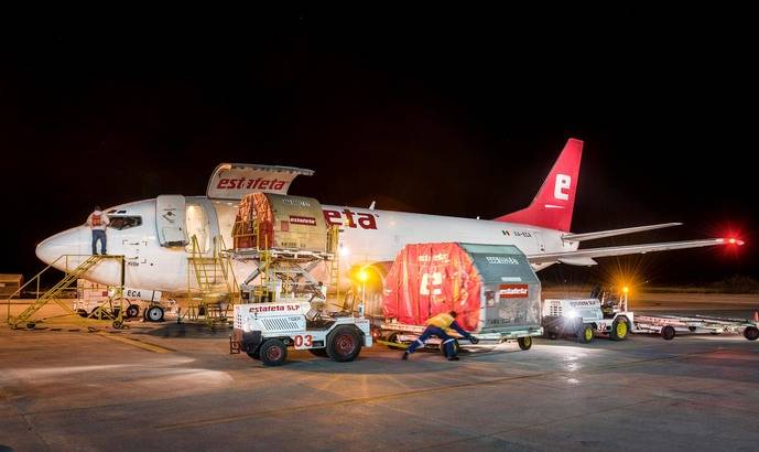 Un avión de transporte de mercancías de Estafeta.