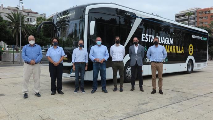 Guaguas Municipales prueba un bus 100% eléctrico