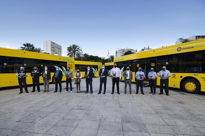 Guaguas Municipales renueva su flota con diez nuevos vehículos híbridos