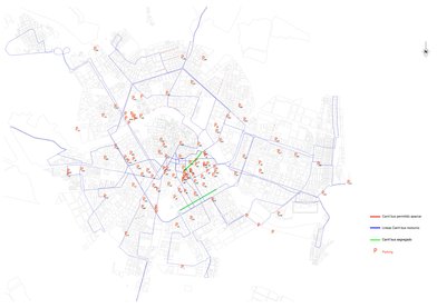 Mapa del servicio nocturno de la EMT de Valencia.