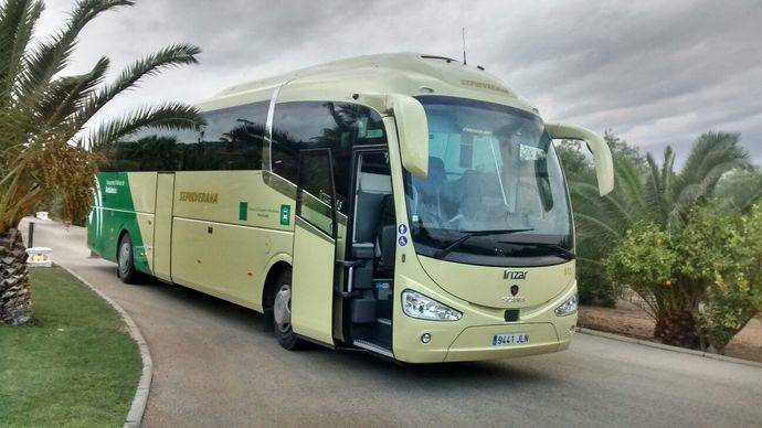 El autocar de La Sepulvedana que recorre la nueva concesión Jaén–Torredelcampo–Córdoba.