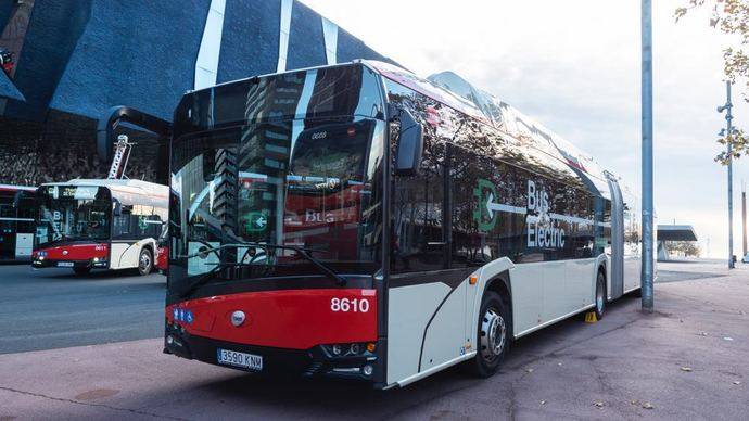 Uno de los nuevos Solaris de la ciudad de Barcelona.