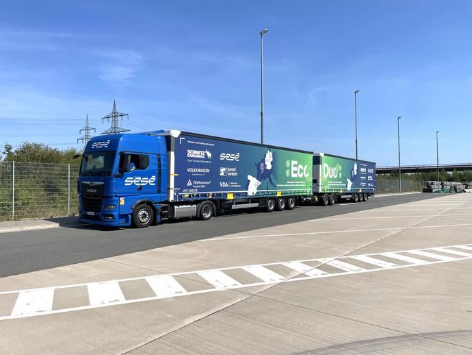 Sesé realiza las primeras pruebas del duotrailer EcoDuo en Alemania