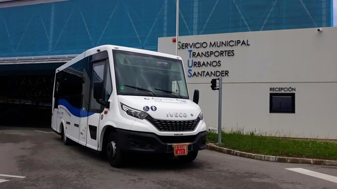 Tus Santander prueba el microbús de Iveco Bus GNC para uso urbano