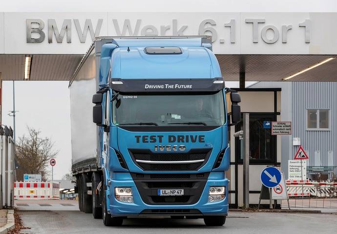 El Iveco Stralis NP de la prueba de BMW.