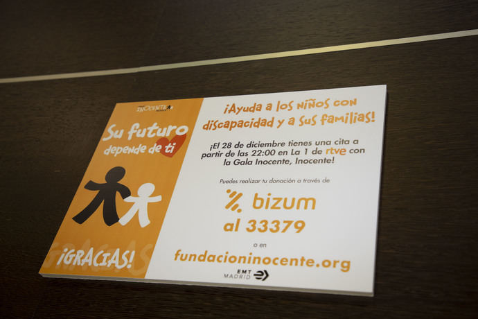 EMT Madrid afianza su apoyo a la Fundación Inocente, Inocente