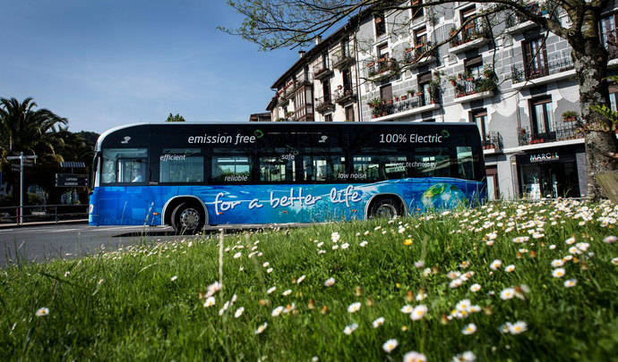 Uno de los autobuses como los que entregará Irizar.