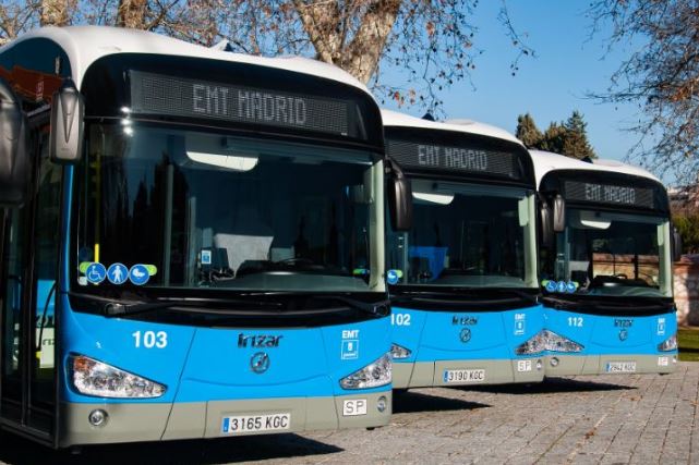 Autobuses de la EMT de Madrid.