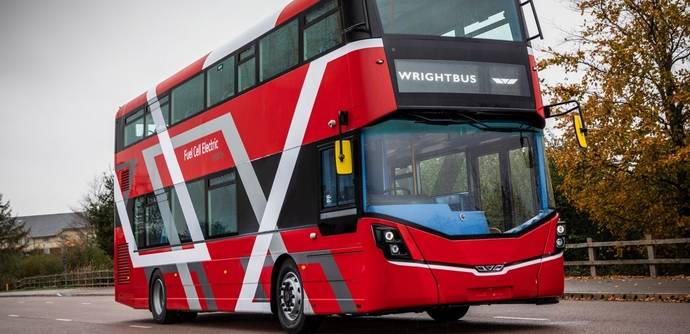 Wrightbus da a conocer el primer bus de dos pisos con pila de combustible