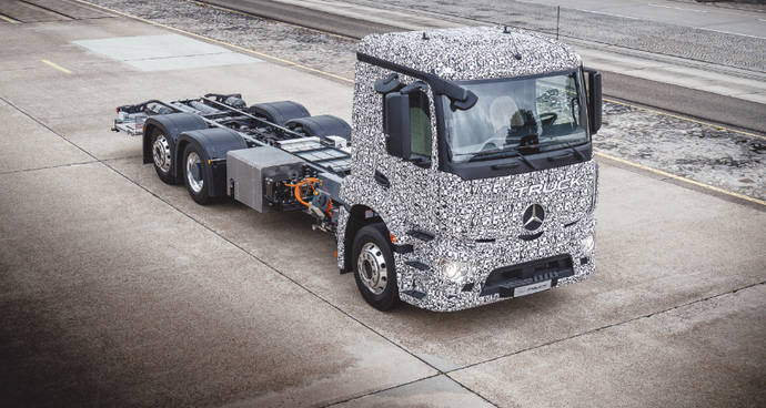 El nuevo Mercedes-Benz Urban eTruck.