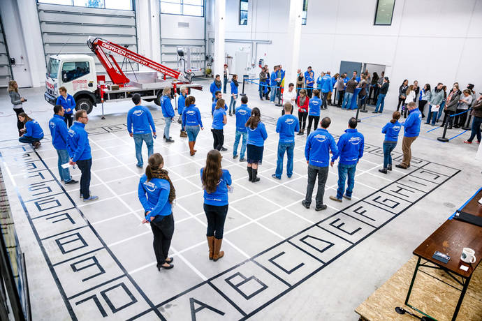 Momento de la simulación realizada por TimoCom en sus instalaciones.