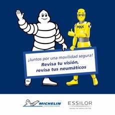 Michelin y Essilor, juntos por la movilidad segura y revisar neumáticos