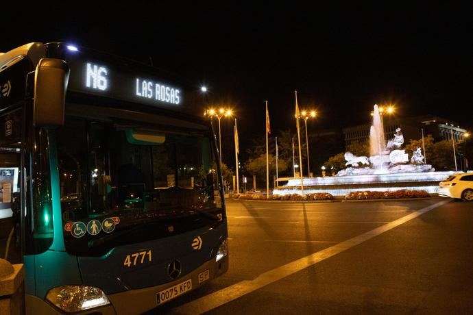 La EMT amplía el recorrido de los autobuses nocturnos de la N6