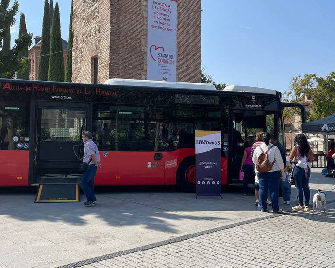 Monbus organiza un taller de movilidad durante el Día sin Coches de Alcalá