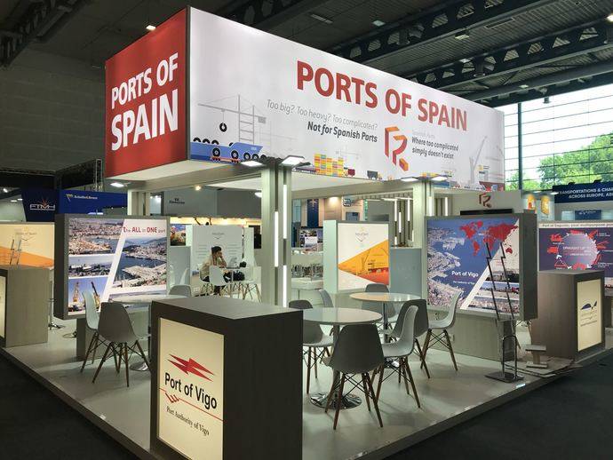 Stand de los Puertos Españoles en la feria BreakBulk.