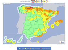 Meteoalerta del 20/03 de AEMET.